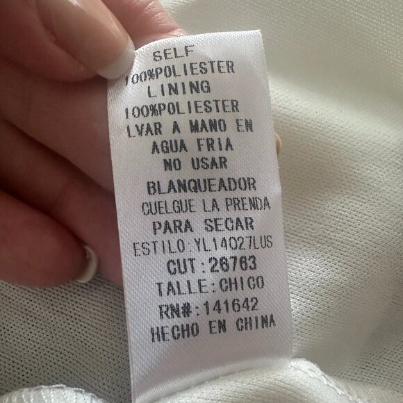 Lulu's Navy and White Strapless Dress - Picture 7 of 7